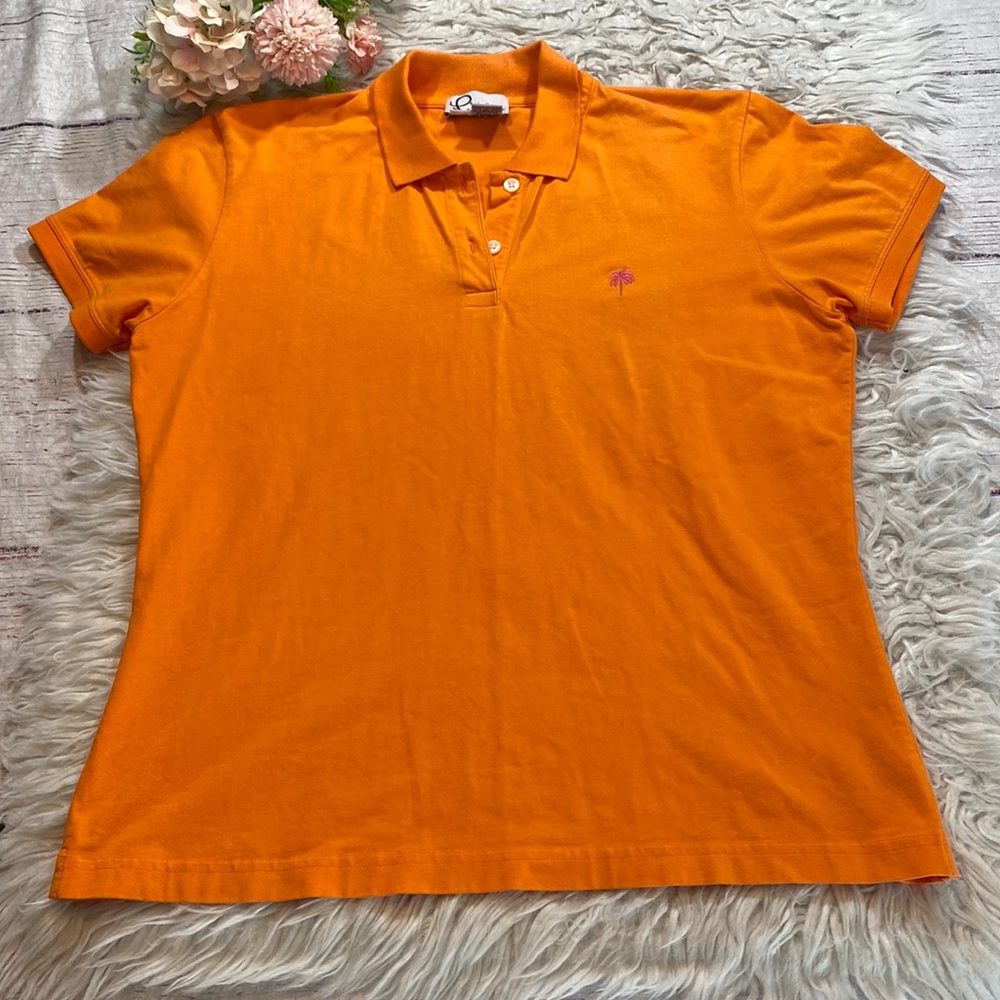 Vintage Lilly Pulitzer Orange Polo sz XL
